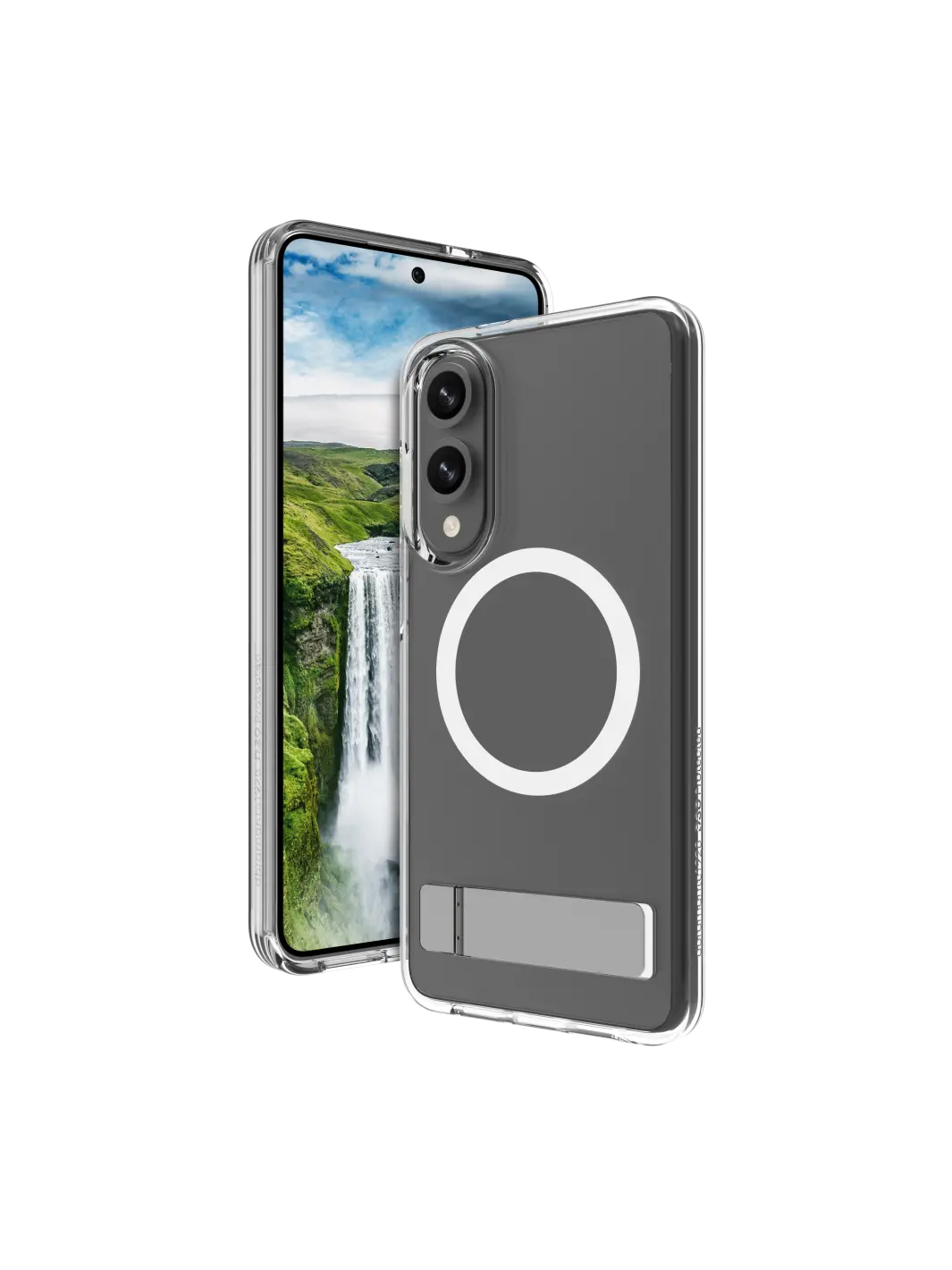 Iceland Ultra D3O Qi2 Kickstand - Galaxy S25 Edge - Clear Phone Case