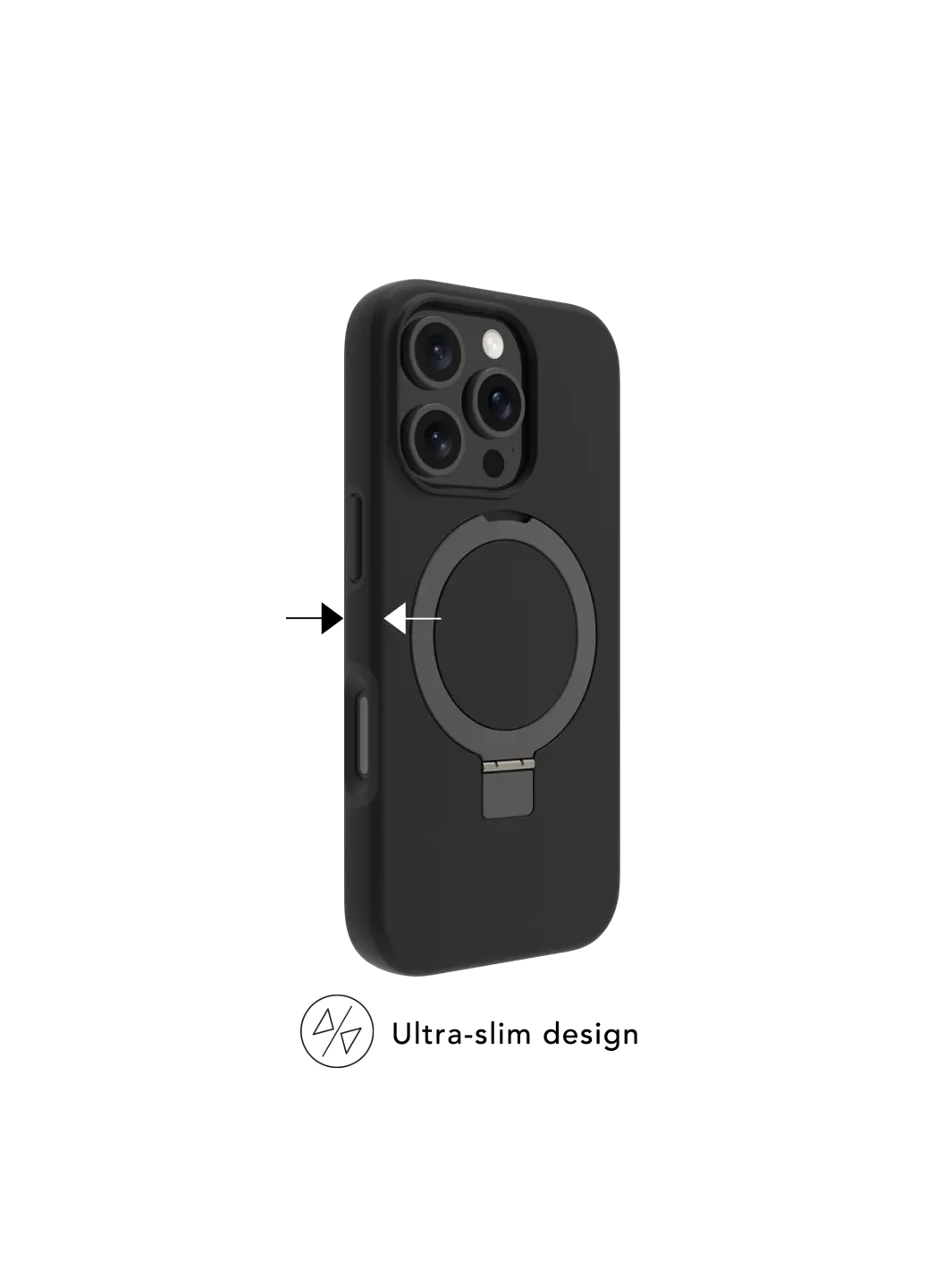 Iceland Ultra D3O MagSafe Kickstand - iPhone 16 Pro Max - Black Phone Case