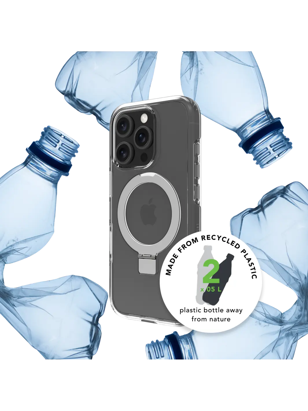 Iceland Ultra D3O MagSafe Kickstand - iPhone 16 Pro - Clear Phone Case