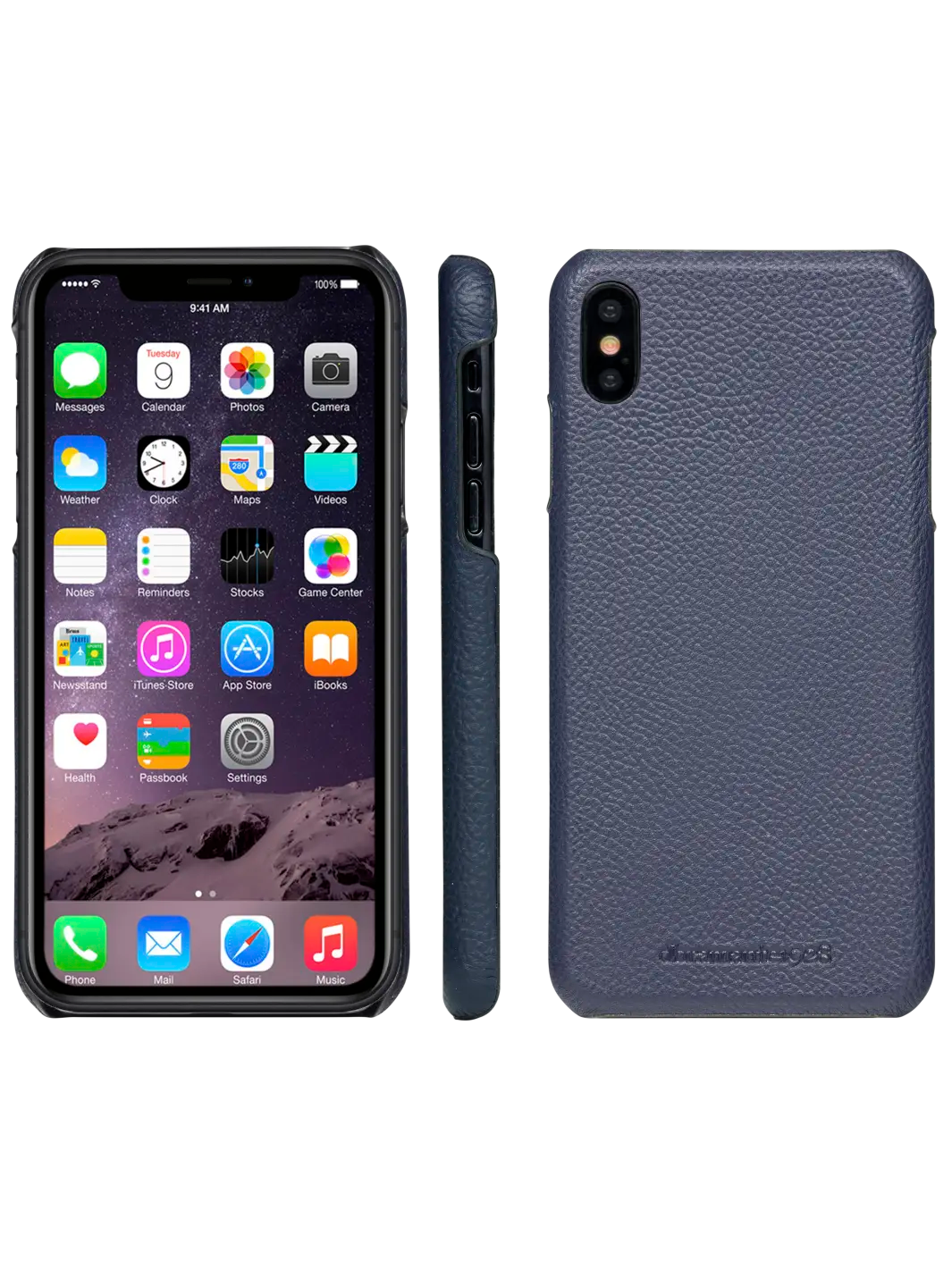 Lynge - iPhone Xs Max - Pebbled Blue Phone Case