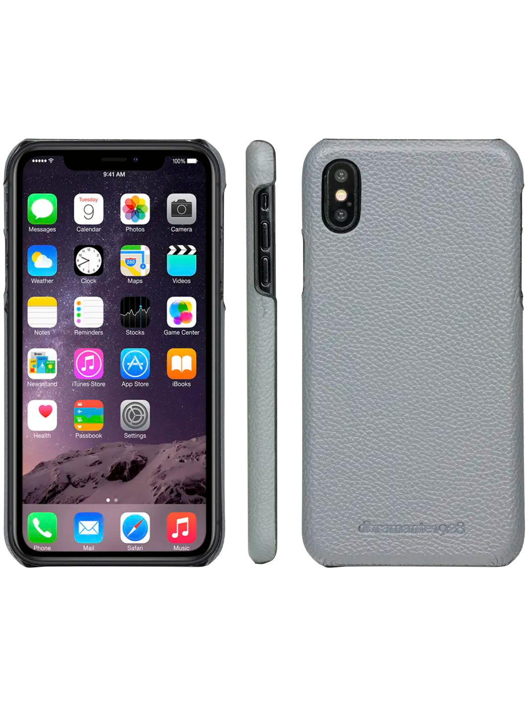 Lynge - iPhone Xs Max - Pebbled Grey Phone Case