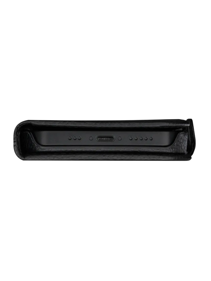New York pebbled Night Black iPhone 15 Pro Max Phone Cases