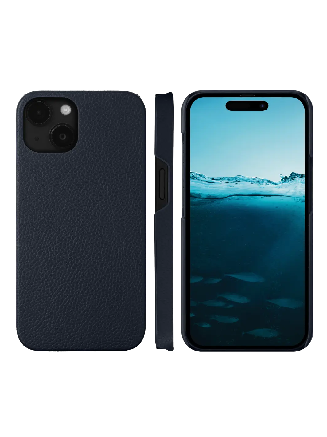 New York pebbled Pacific Blue iPhone 15 Phone Cases