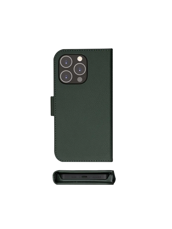 New York pebbled Evergreen iPhone 14 Plus Phone Cases