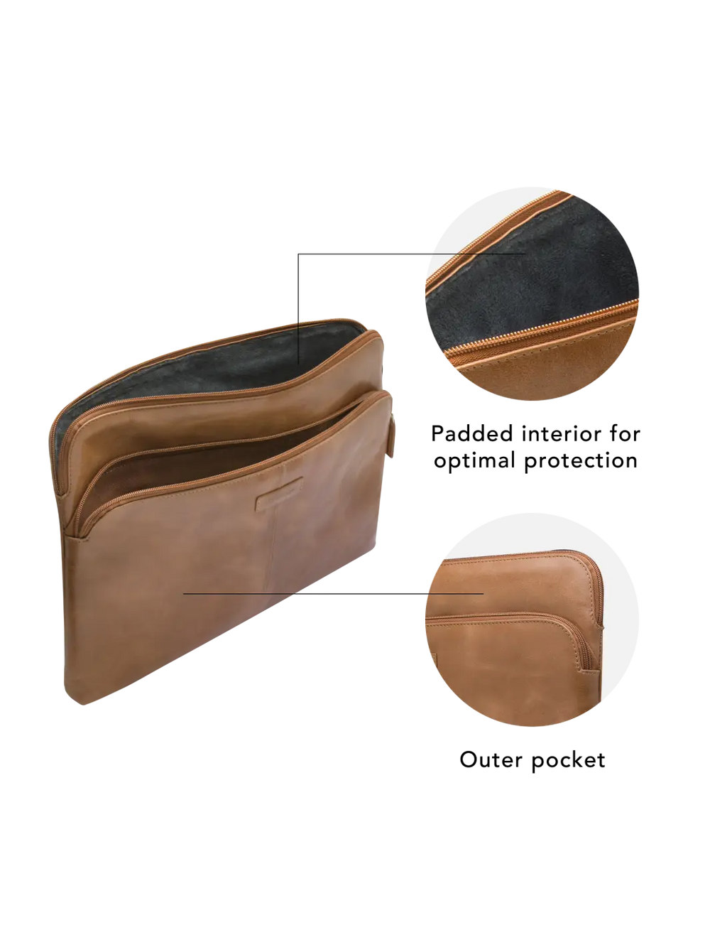 Skagen Pro+ - MacBook Pro 14"/up to 14” Laptop - Tan Computer Sleeve
