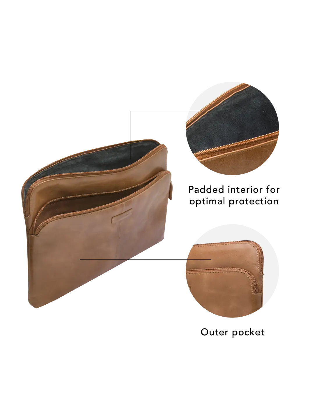 Skagen Pro+ - MacBook Pro 14"/up to 14” Laptop - Tan Computer Sleeve