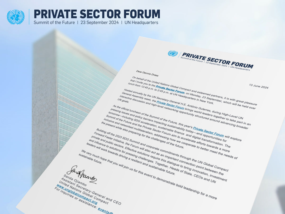 dbramante1928 CEO Invited to Exclusive Private Sector Forum at UN Summit of the Future