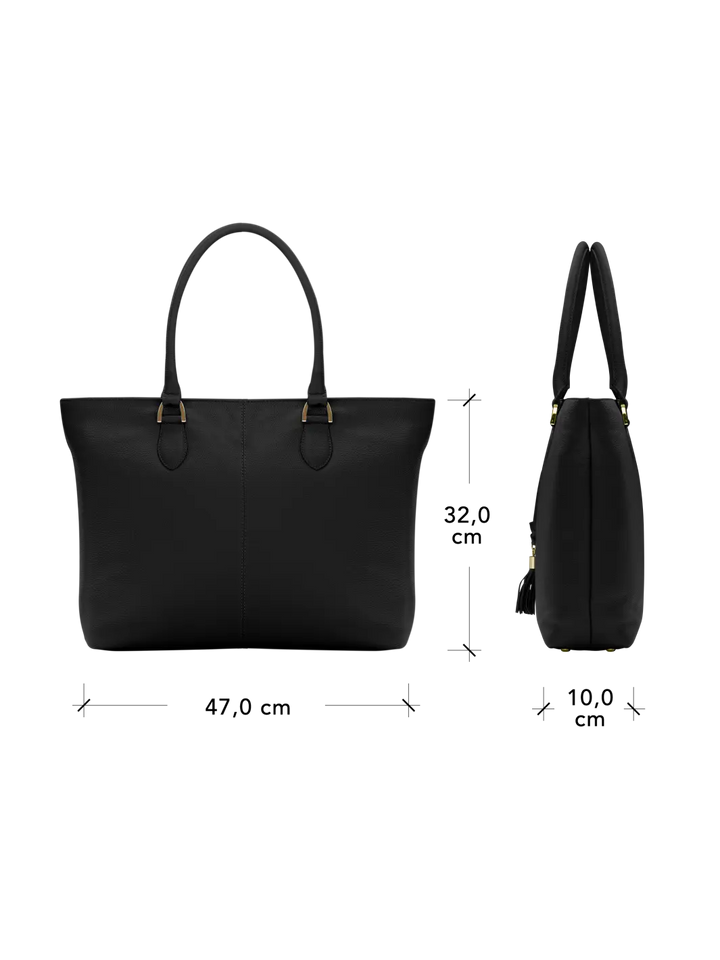 Amsterdam - 15" Tote - Night Black Tote Bag