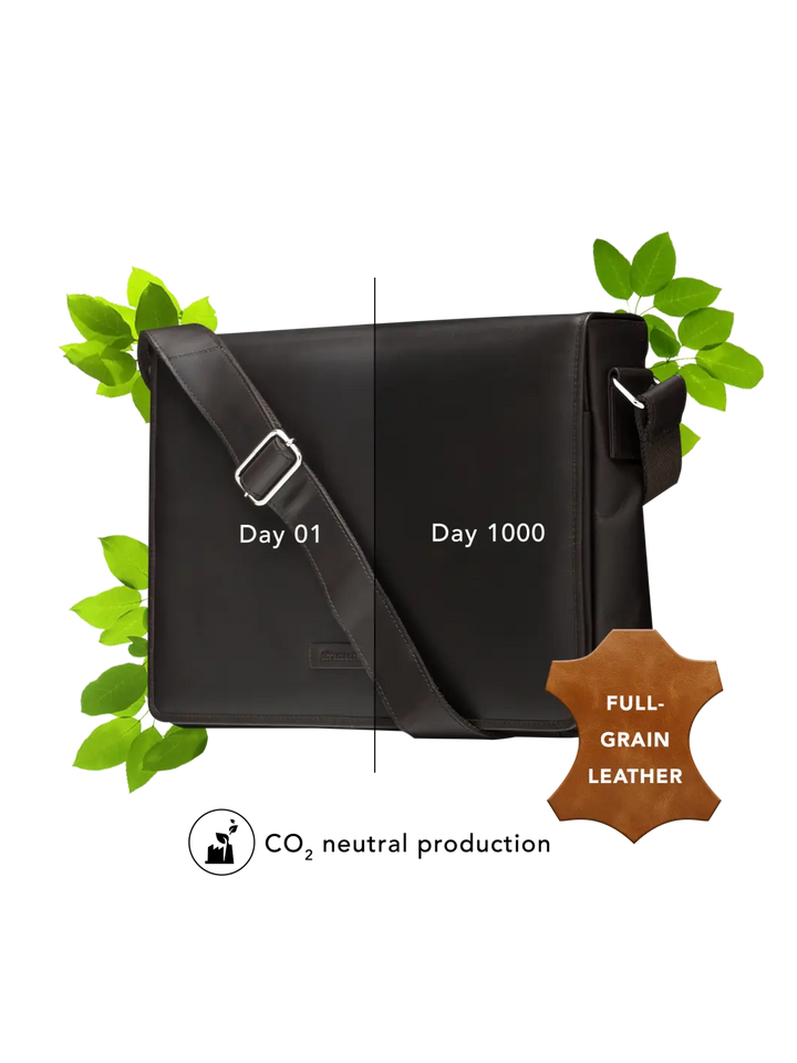 Marselisborg - 14" - Hunter dark Messenger bag
