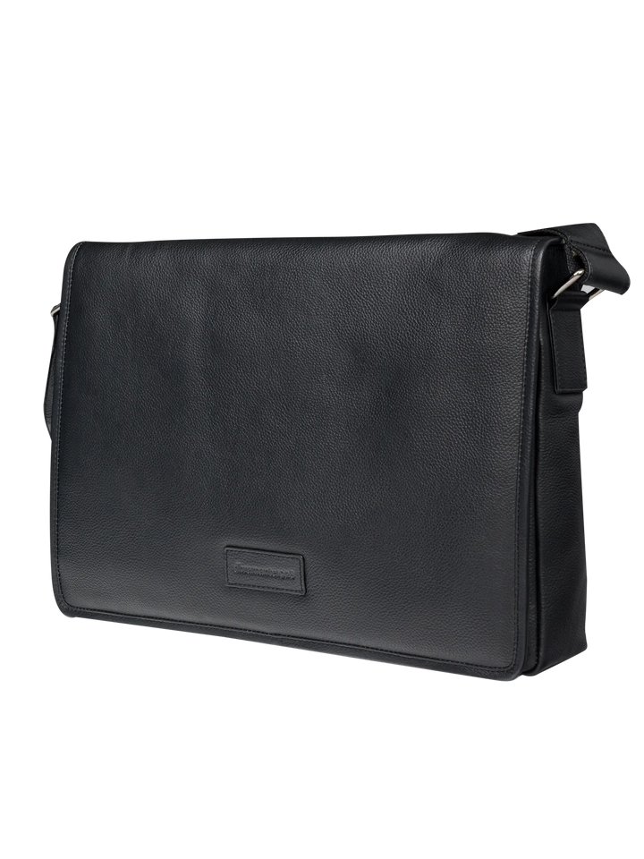 Marselisborg - 14" - Pebbled Black Messenger bag