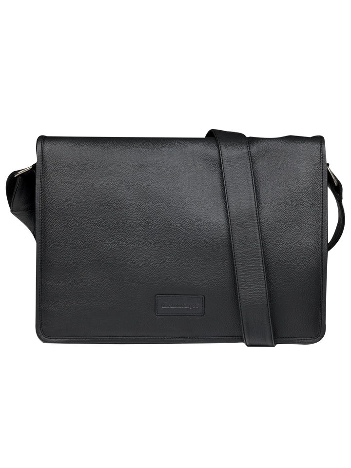 Marselisborg - 14" - Pebbled Black Messenger bag