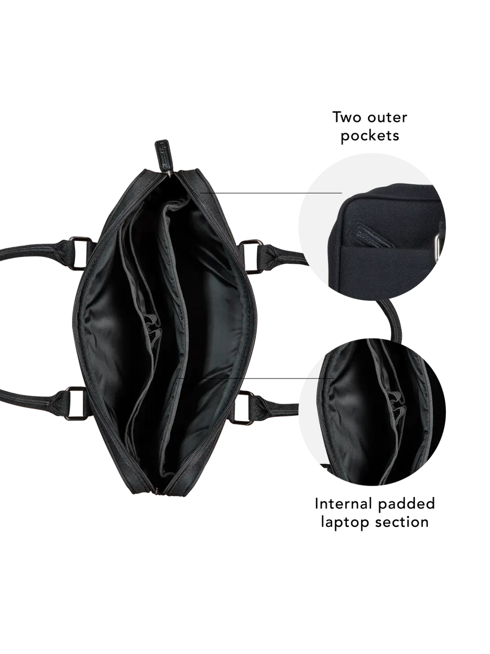 Stelvio - 14" Slim Laptop Bag Recycled - Black Computerbag