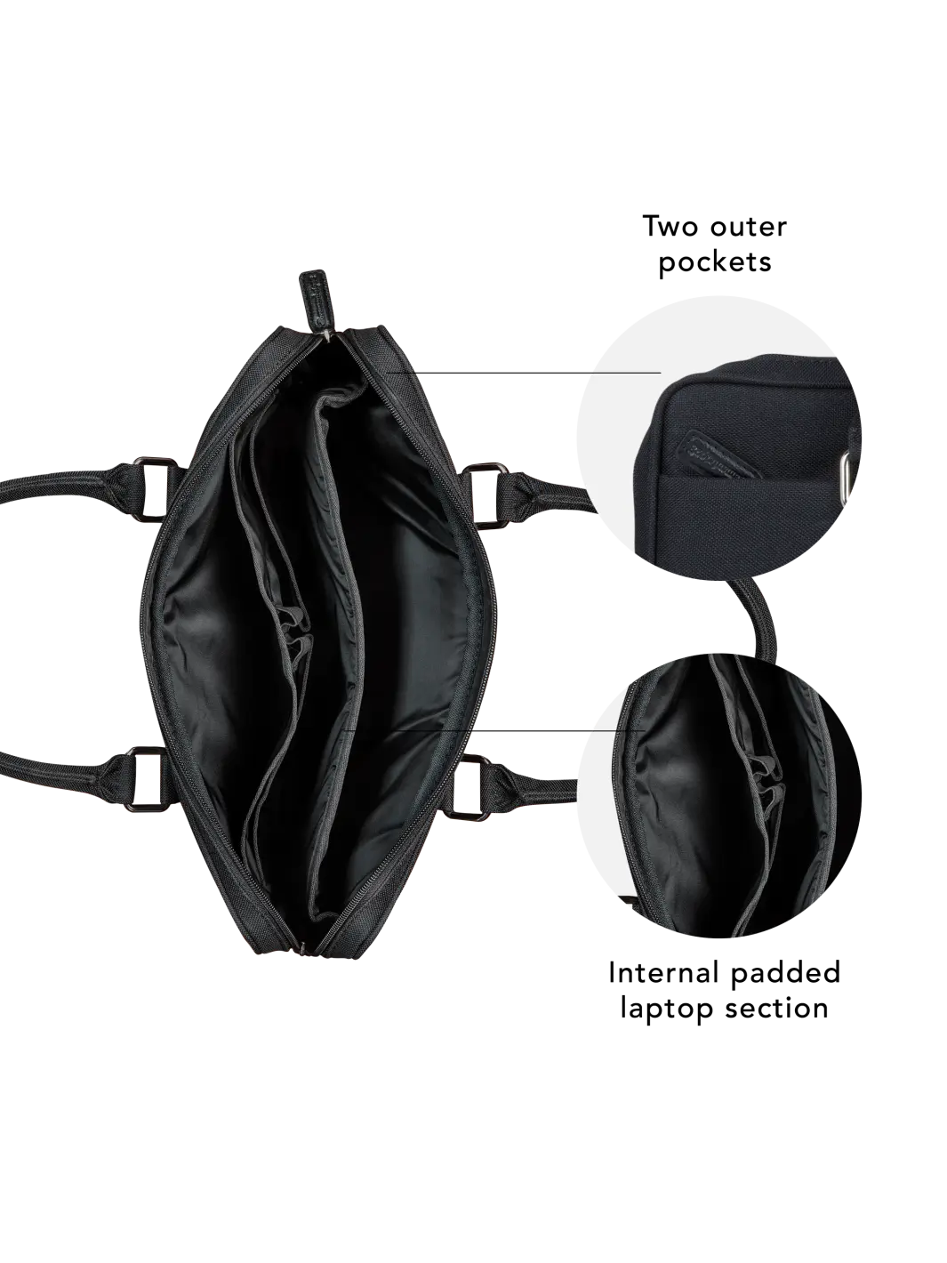 Stelvio - 14" Slim Laptop Bag Recycled - Black Computerbag