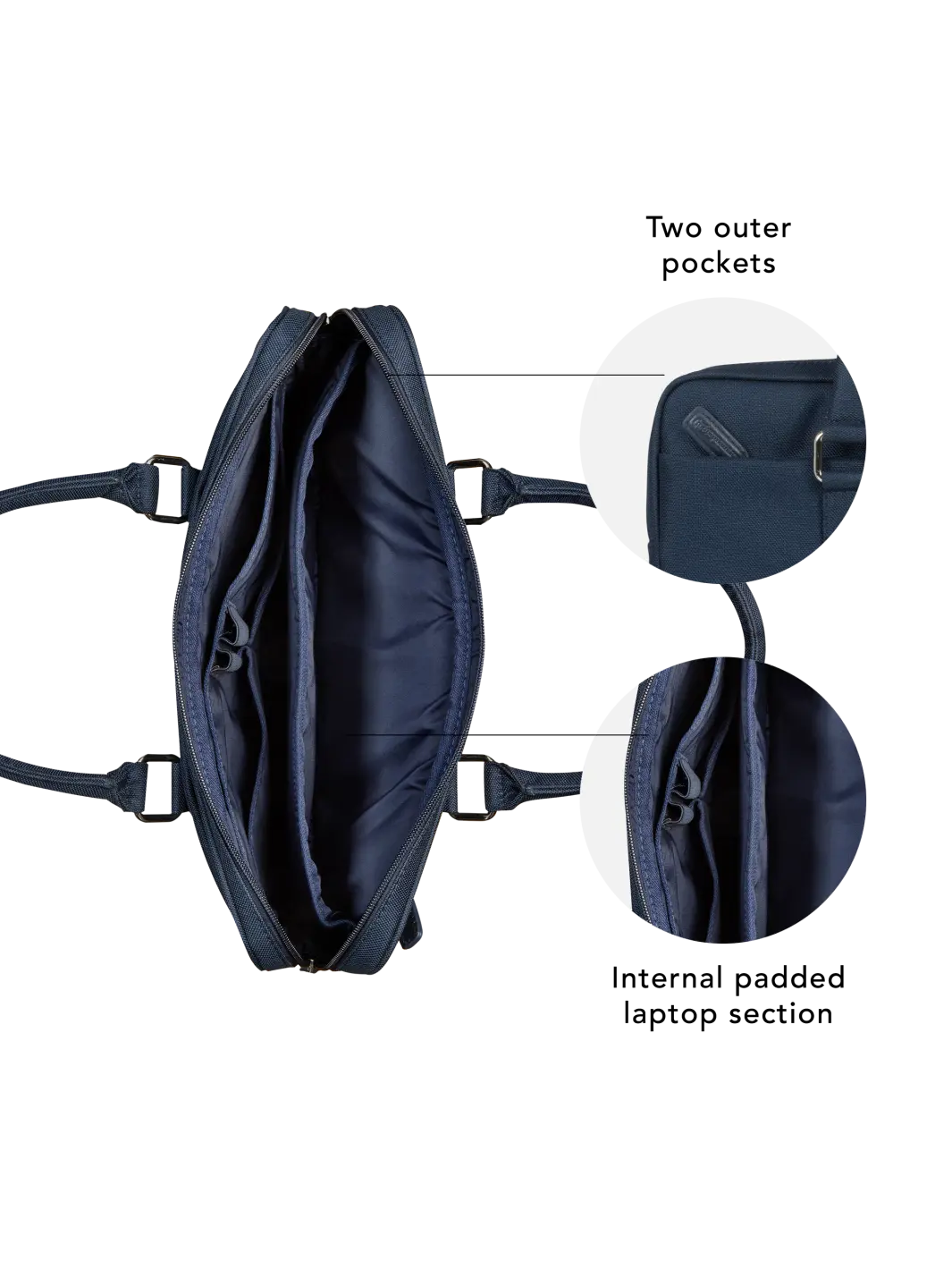Stelvio - 14" Slim Laptop Bag Recycled - Blue Computerbag