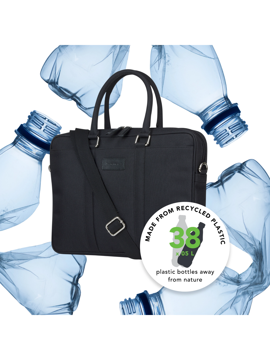 Fifth Avenue - 15" Laptop-Tasche Recycled - Schwarz