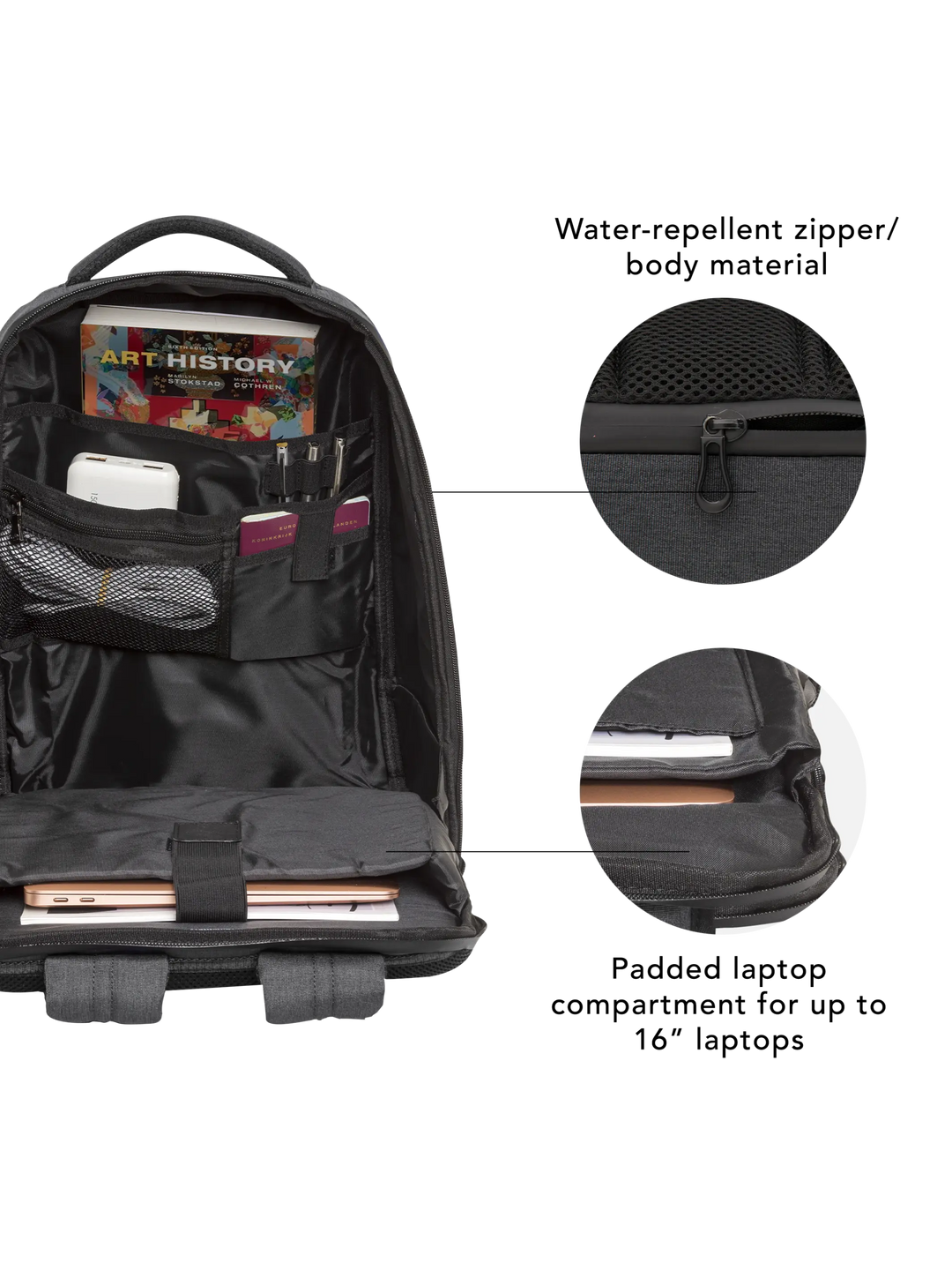 Charlottenborg - Recycled Backpack 16" - Charcoal Backpack