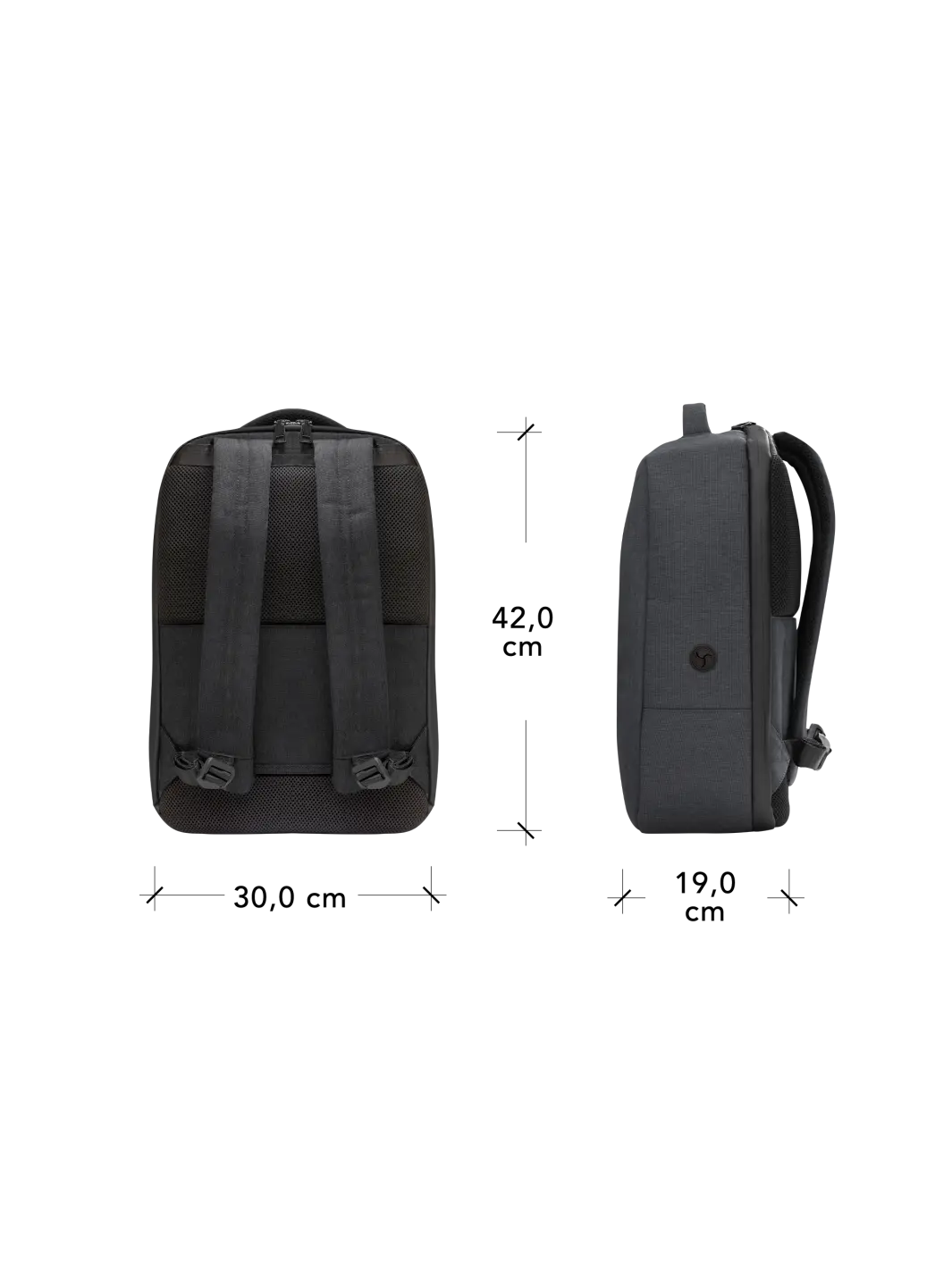 Christiansborg recycled backpack Charcoal#color_charcoal
