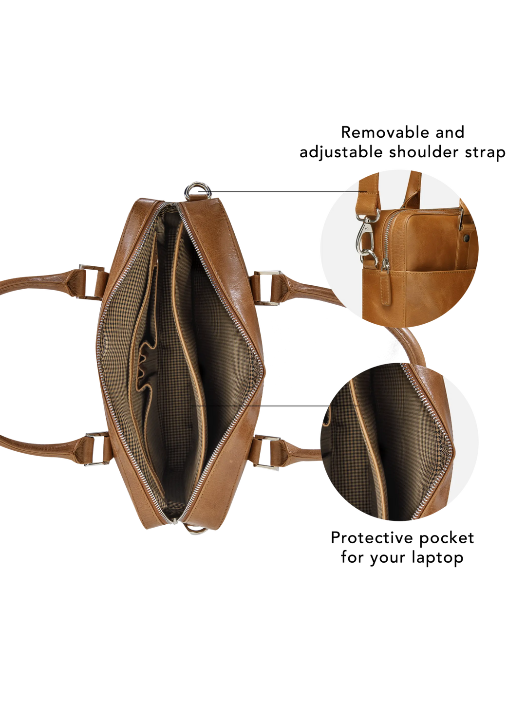 Rosenborg - 16" - Tan Computerbag