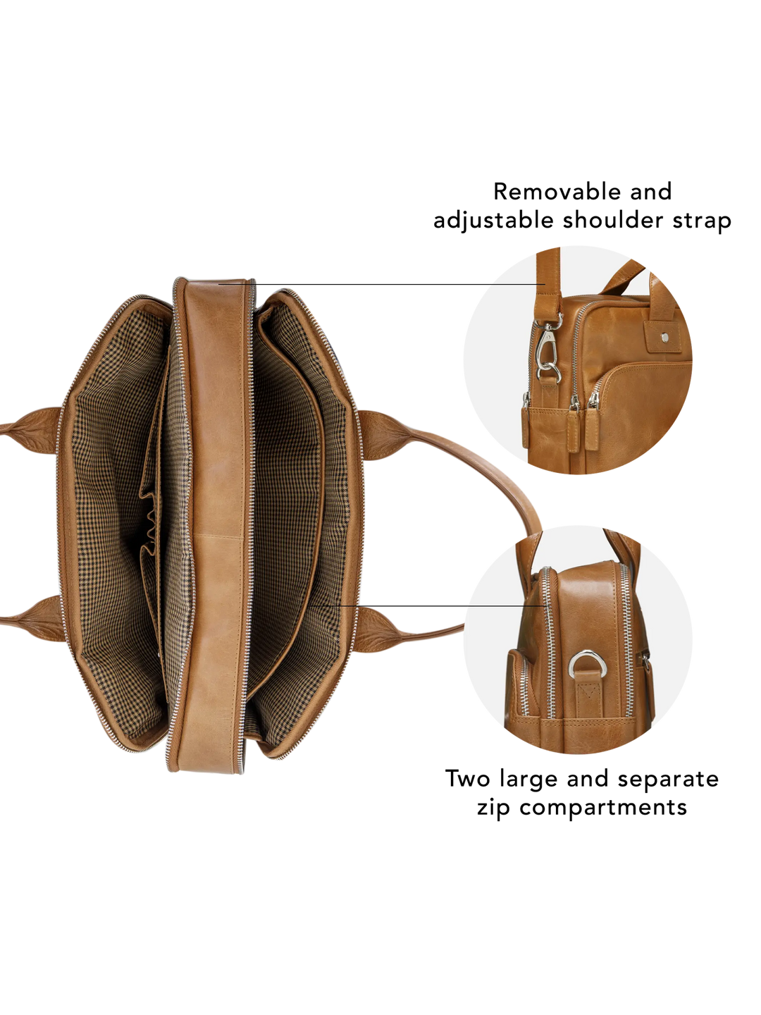 Kronborg - 16" - Tan Computerbag