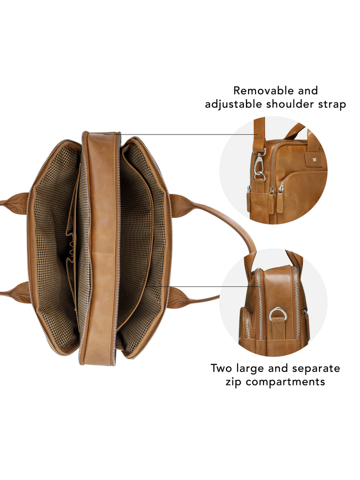 Kronborg - 16" - Tan Computerbag