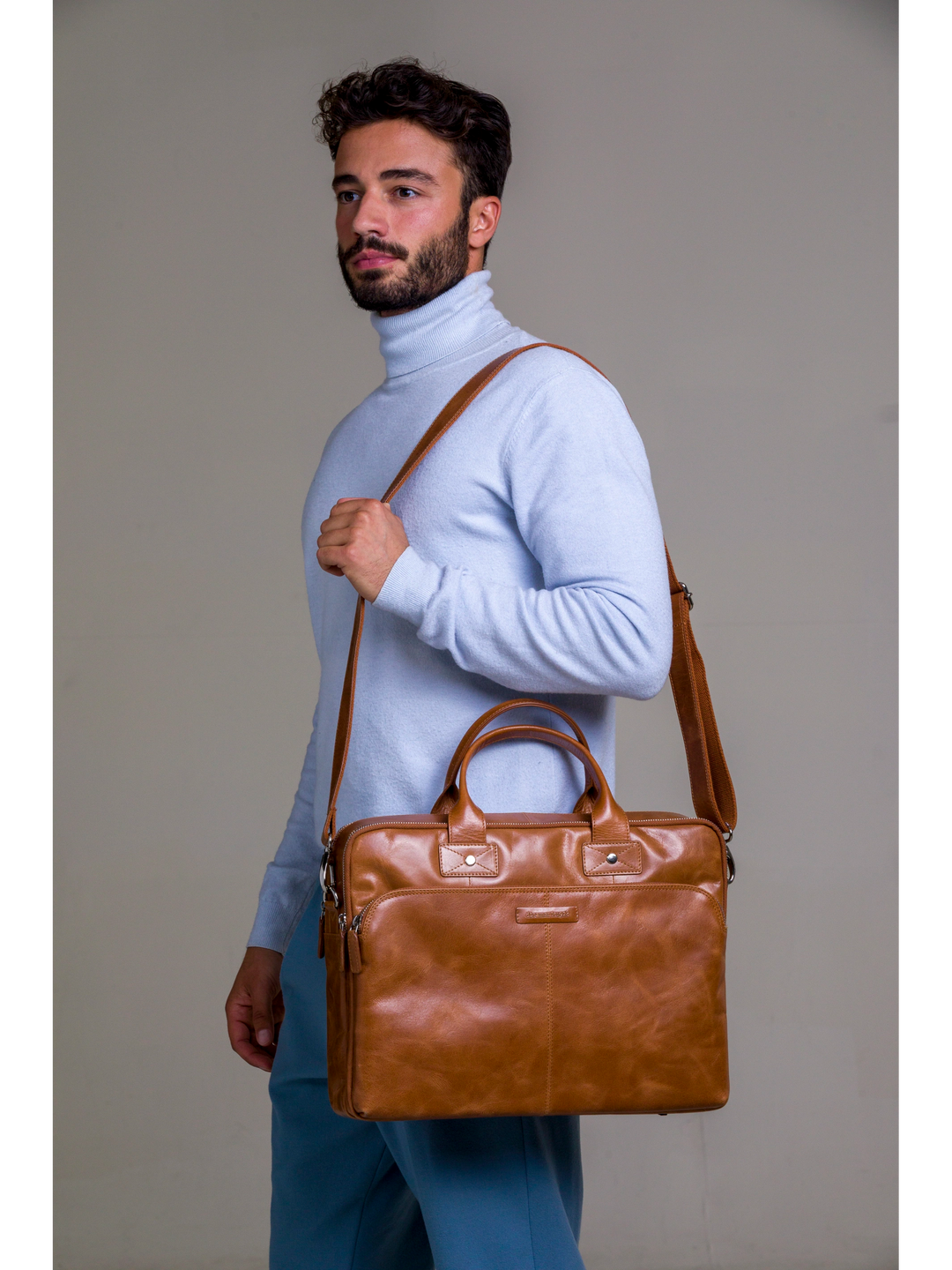 Kronborg - 16" - Tan Computerbag