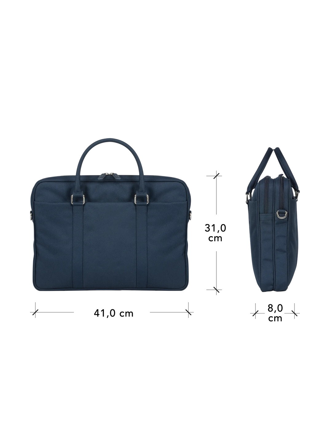 Ginza - 16” Duo Pocket Laptop Bag Recycled - Blue