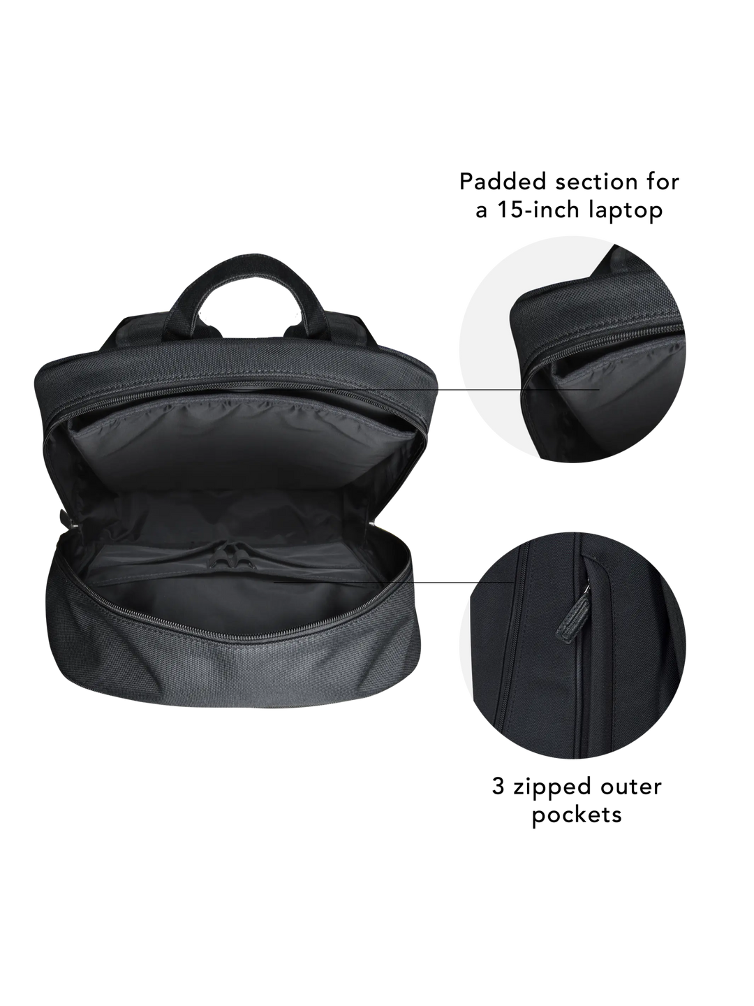 Champs-Elysees - 15" Laptop Backpack Recycled - Black Backpack