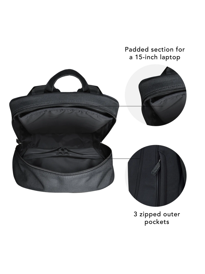 Champs-Elysees - 15" Laptop Backpack Recycled - Black Backpack
