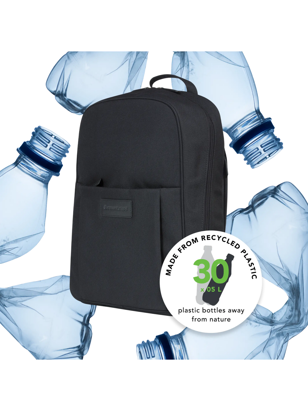 Champs-Elysees - 15" Laptop Backpack Recycled - Black Backpack