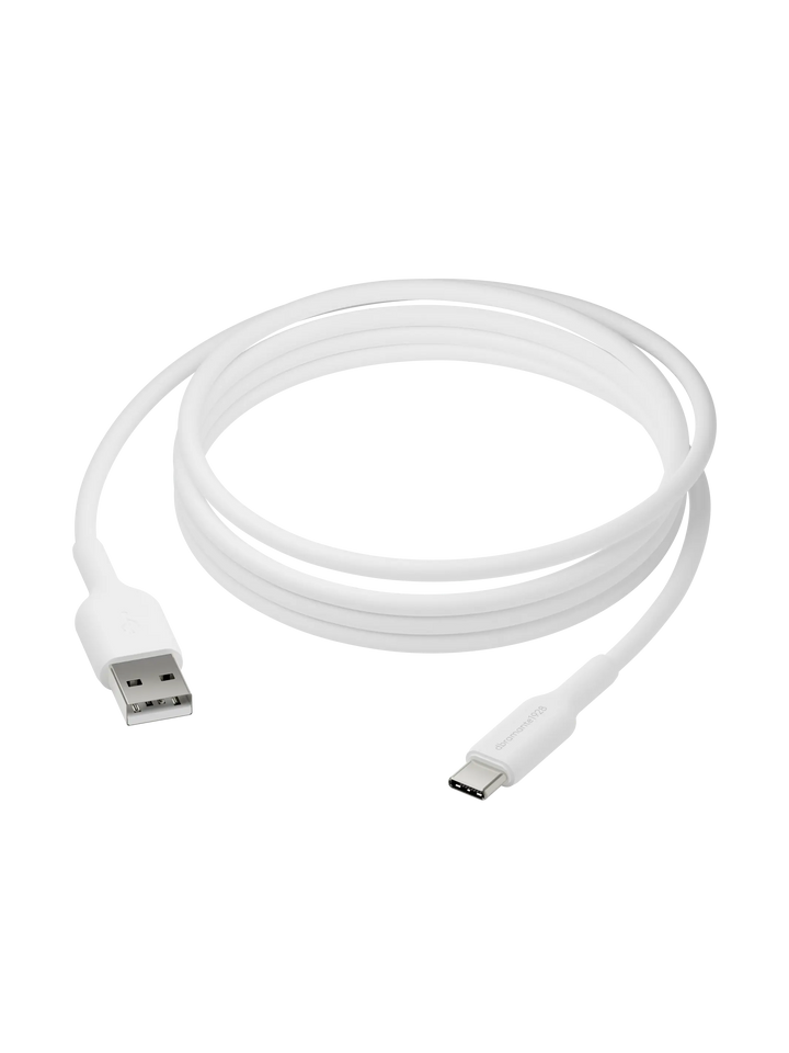 re-charge - Cable 2m USB-A to USB-C  - White