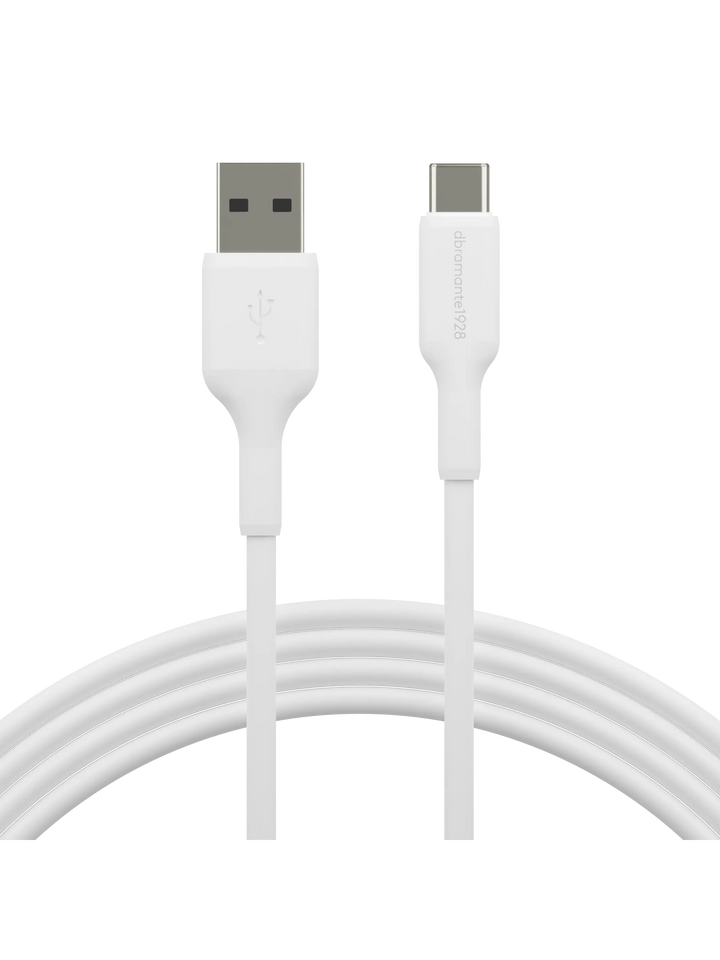 re-charge - Cable 2m USB-A to USB-C  - White