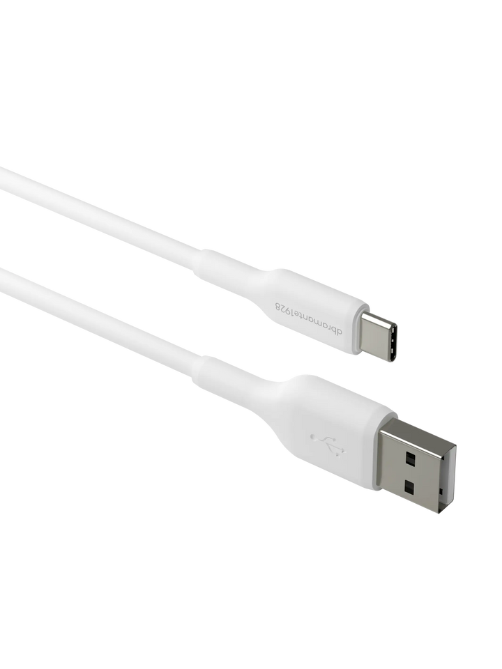 re-charge - Cable 2m USB-A to USB-C  - White