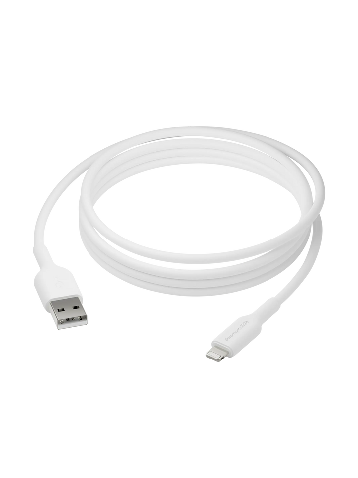 re-charge - Kabel 2m USB-A auf Lightning - Weiß