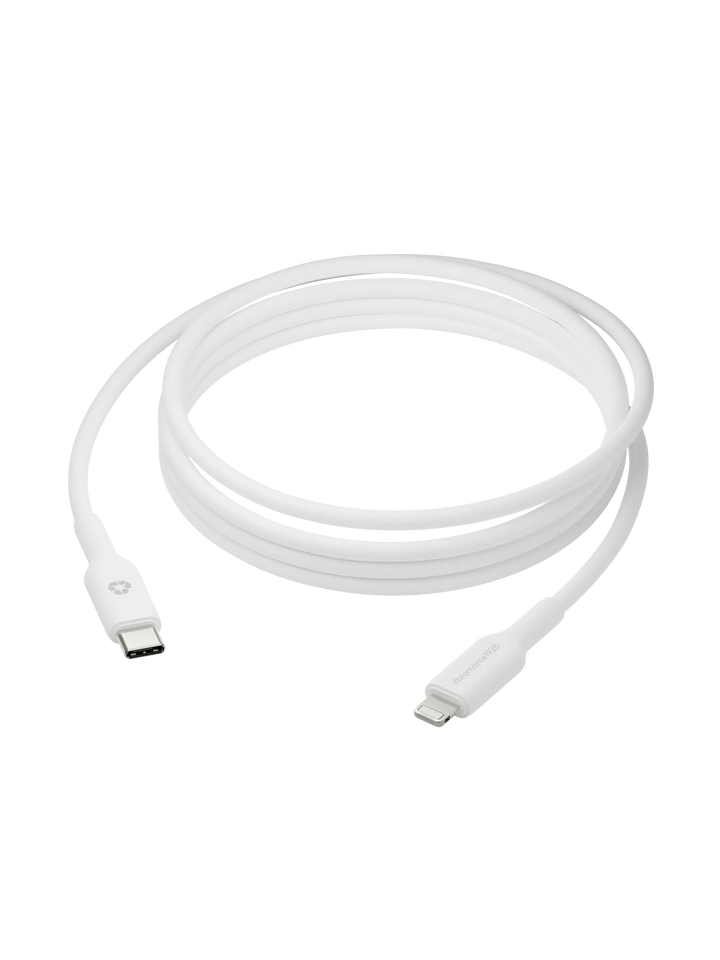 re-charge - Kabel 2m USB-C auf Lightning - Weiß