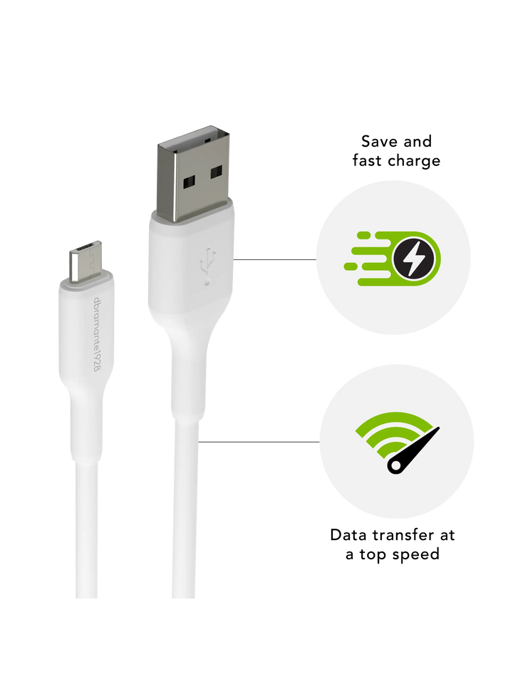 re-charge - Kabel 1m USB-A auf Micro USB - Weiß