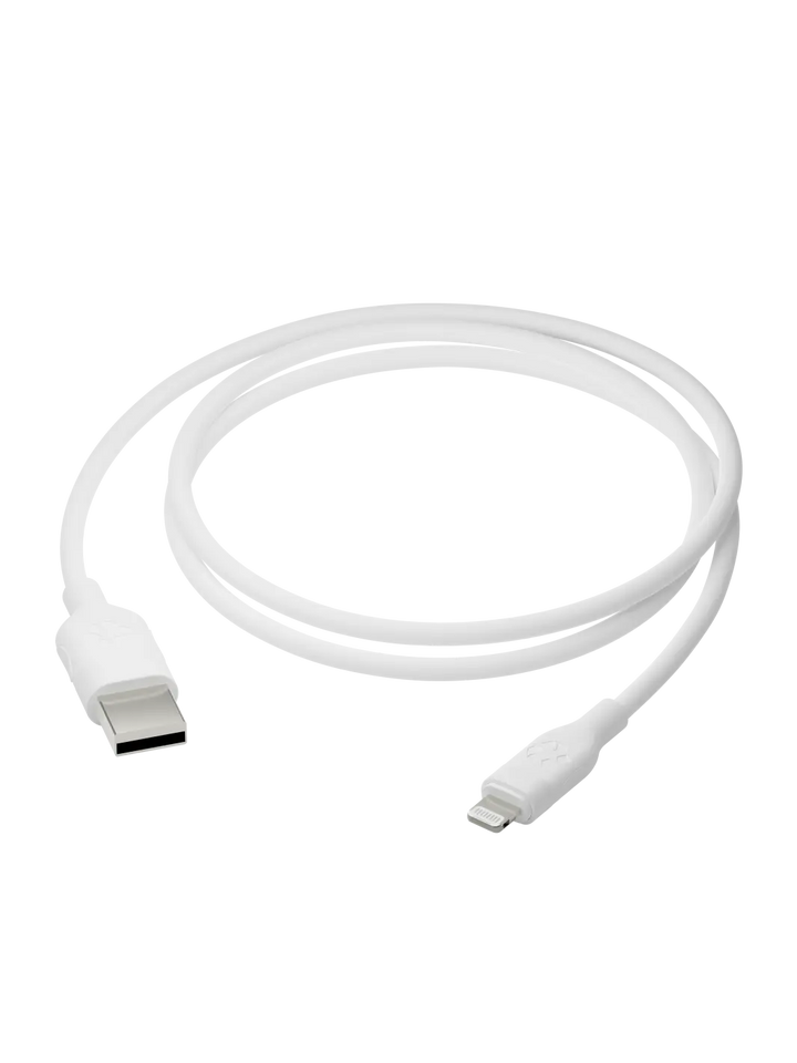 CABLES - STANDARD White USB-A to Lightning 1.2m Cables