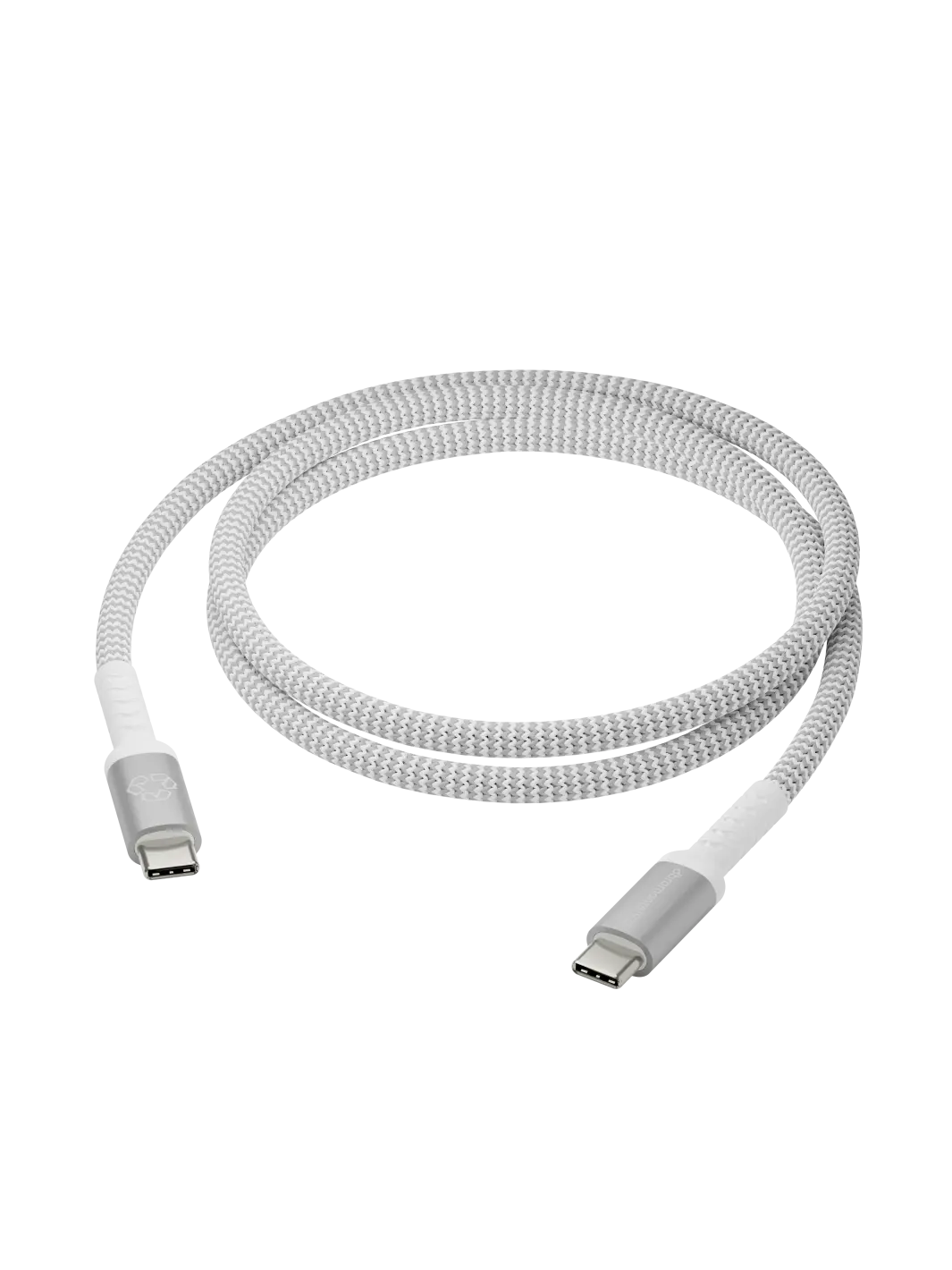 CABLES - BRAIDED White USB-C to USB-C 1.2m Cable