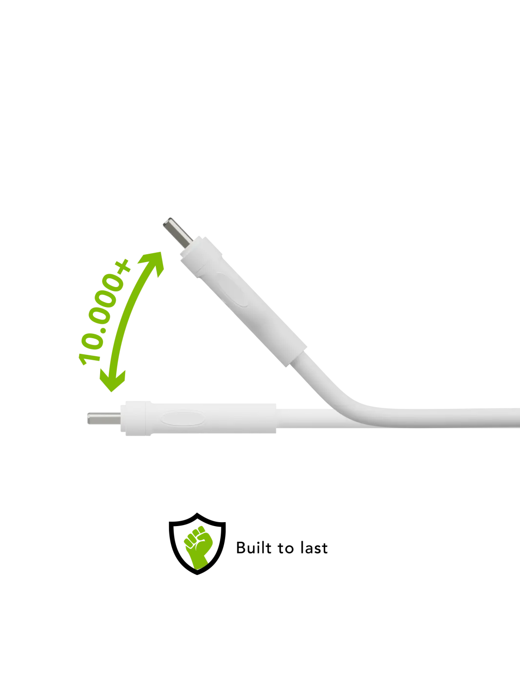 re-charge Pro - Kabel 1,2 m USB-C zu USB-C 100W - Weiß