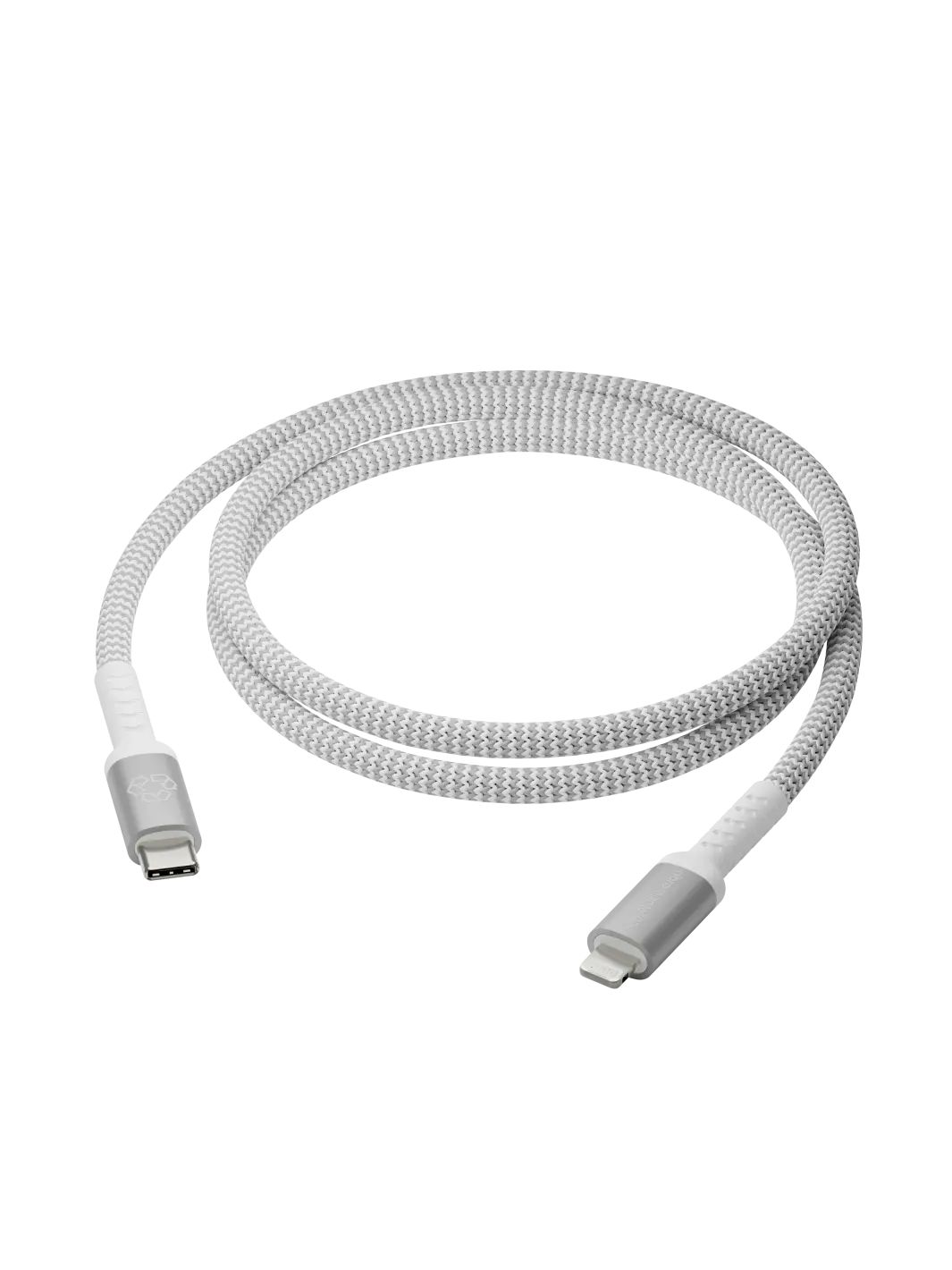 CABLES - BRAIDED White USB-C to Lightning 1.2m Cable