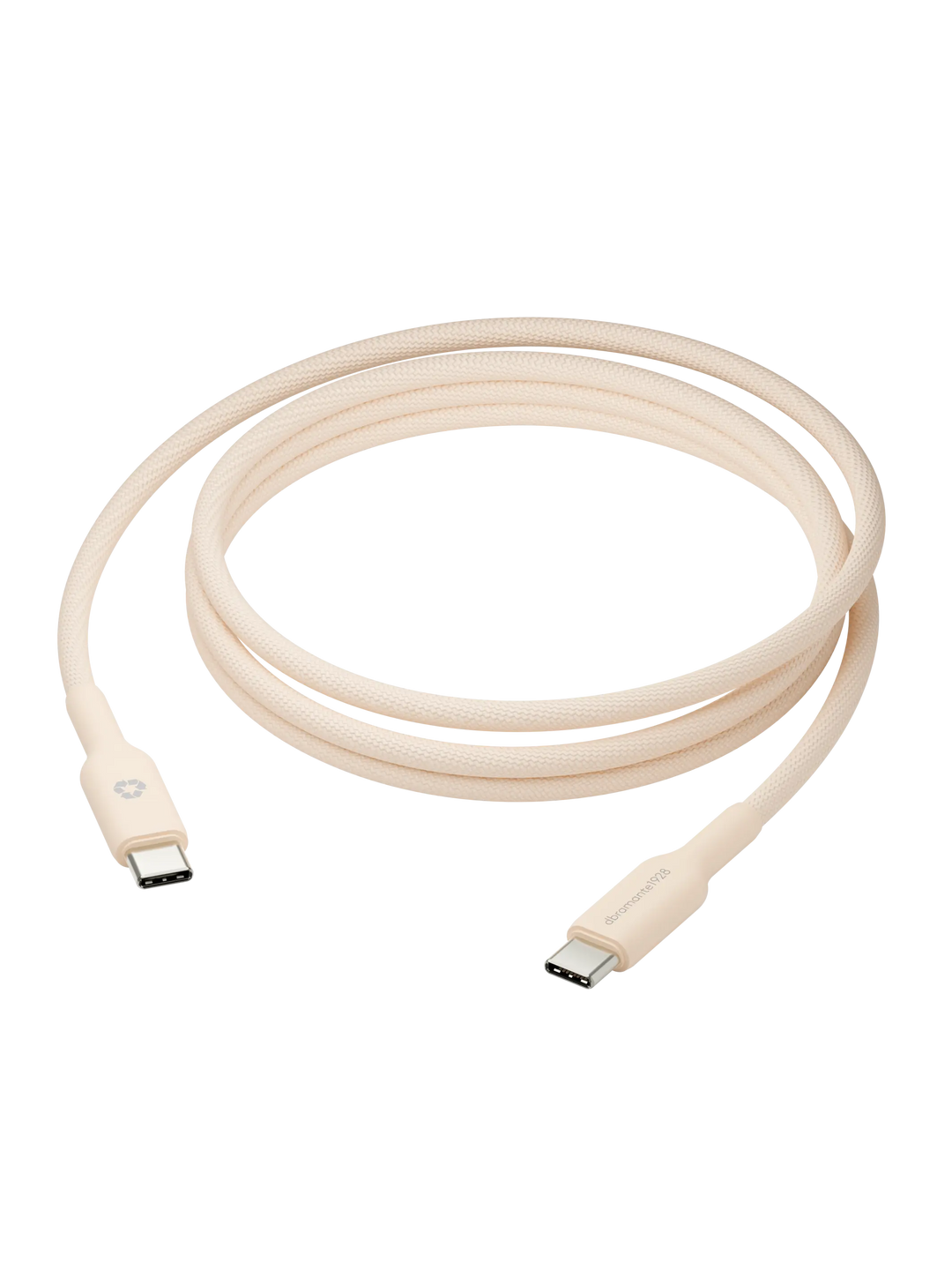 re-charge - Braided Cable 1.5m USB-C to USB-C 60W - Beige Cables