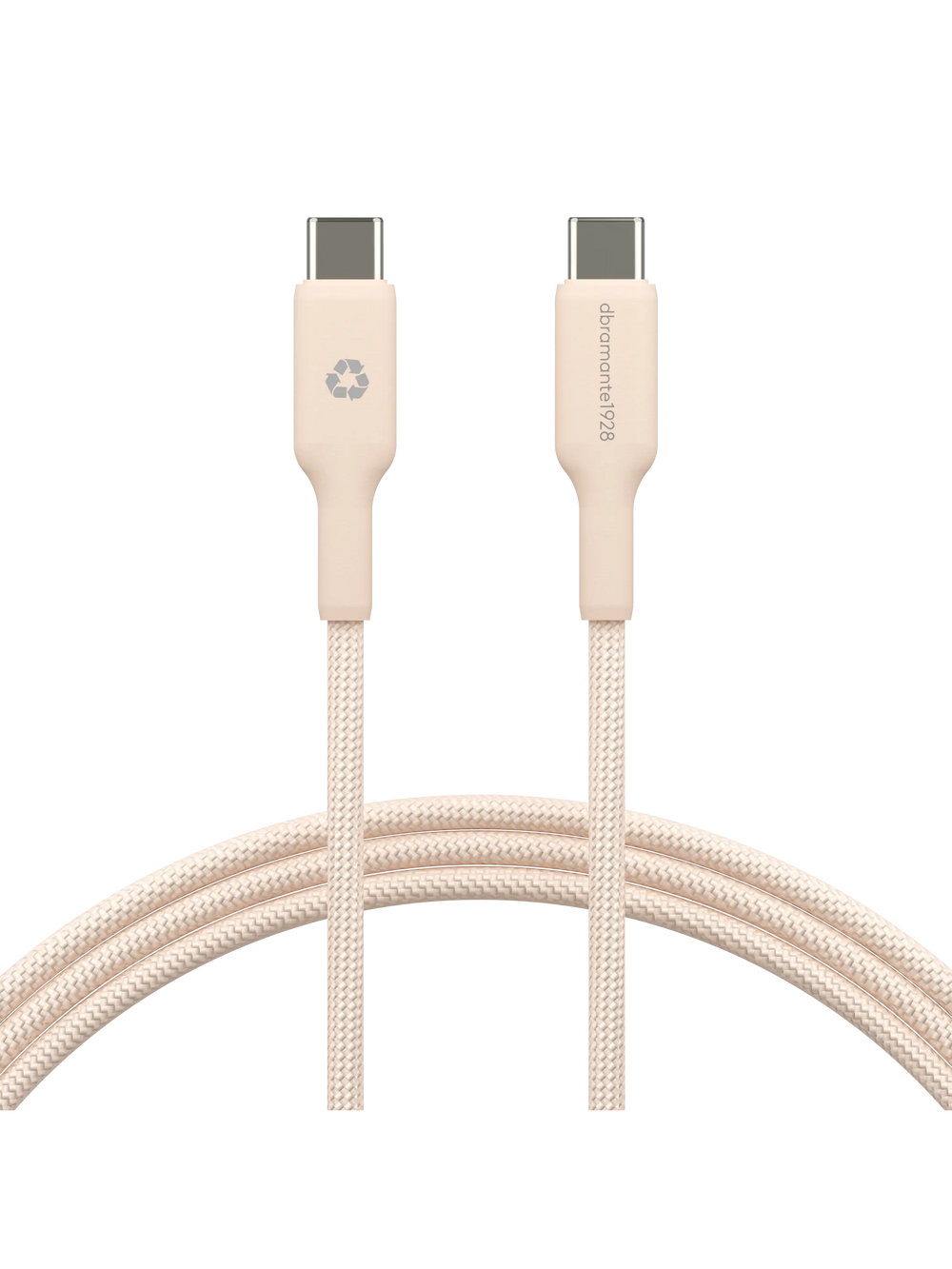 re-charge - Braided Cable 1.5m USB-C to USB-C 60W - Beige Cables