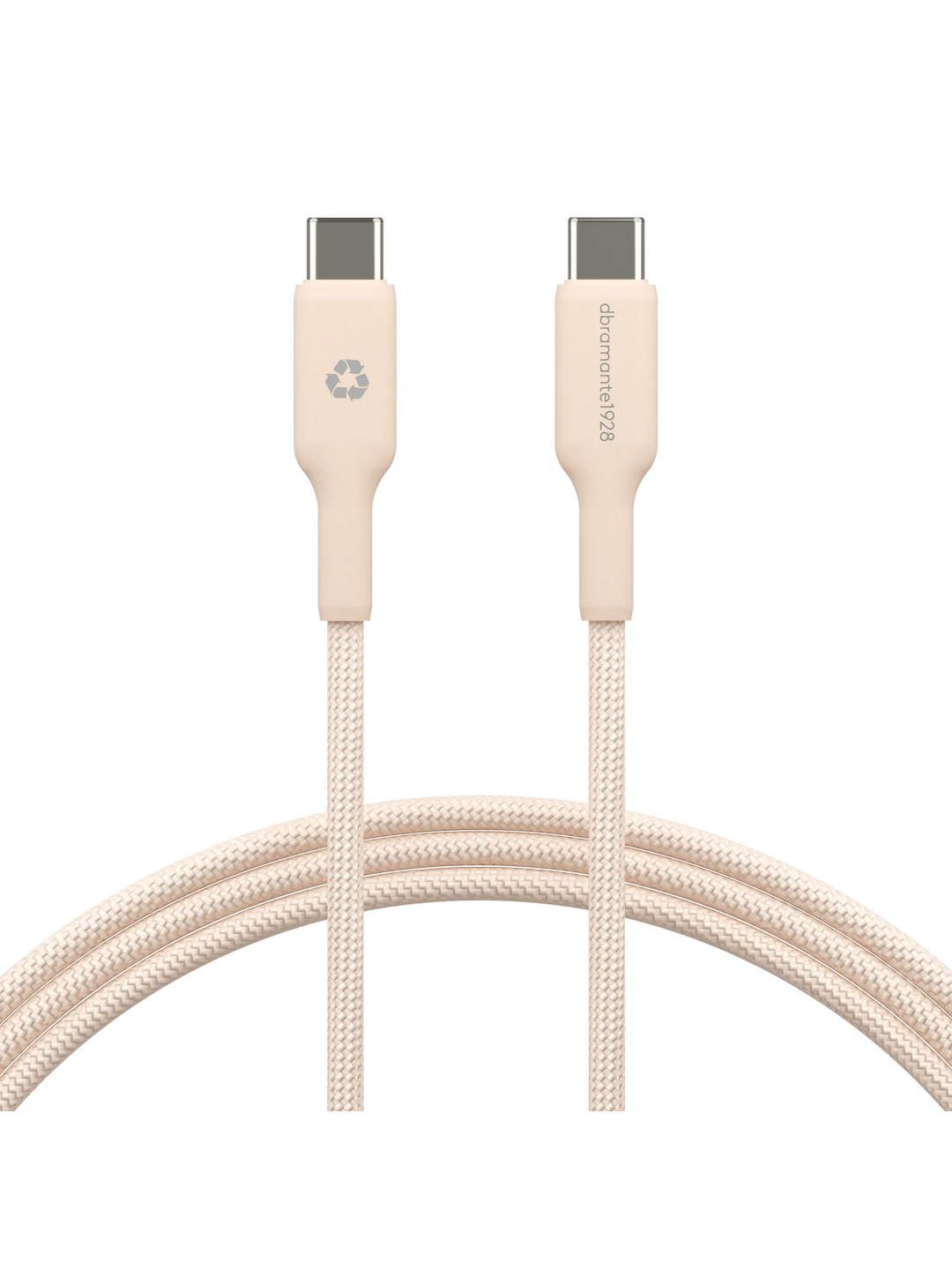 re-charge - Braided Cable 1.5m USB-C to USB-C 60W - Beige Cables
