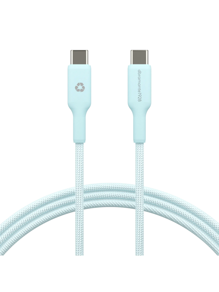 re-charge - Braided Cable 1.5m USB-C to USB-C 60W - Blue Cables