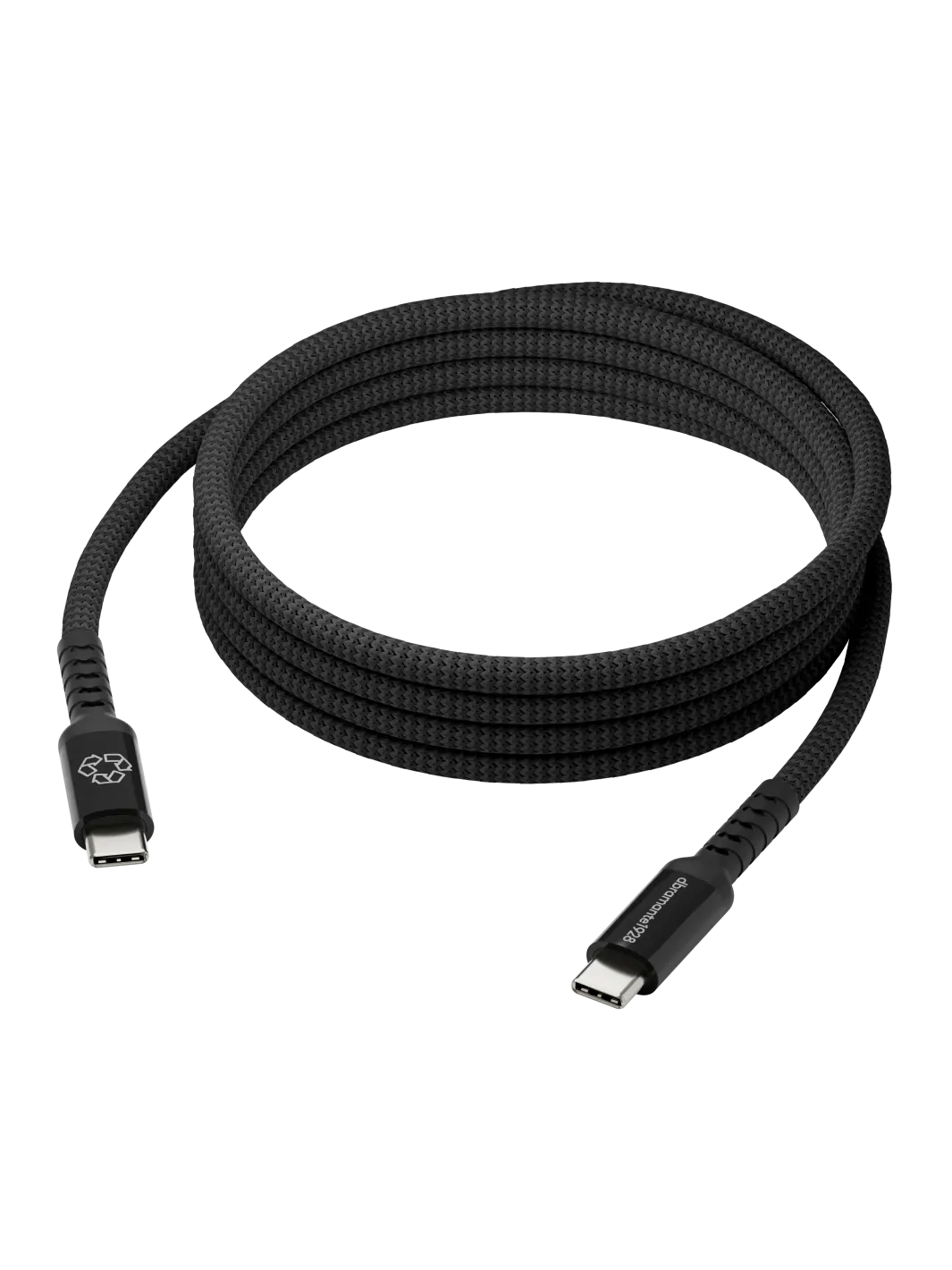 re-charge IT - Cable - Braided - 2m USB-C/USB-C 100W - Black Cable