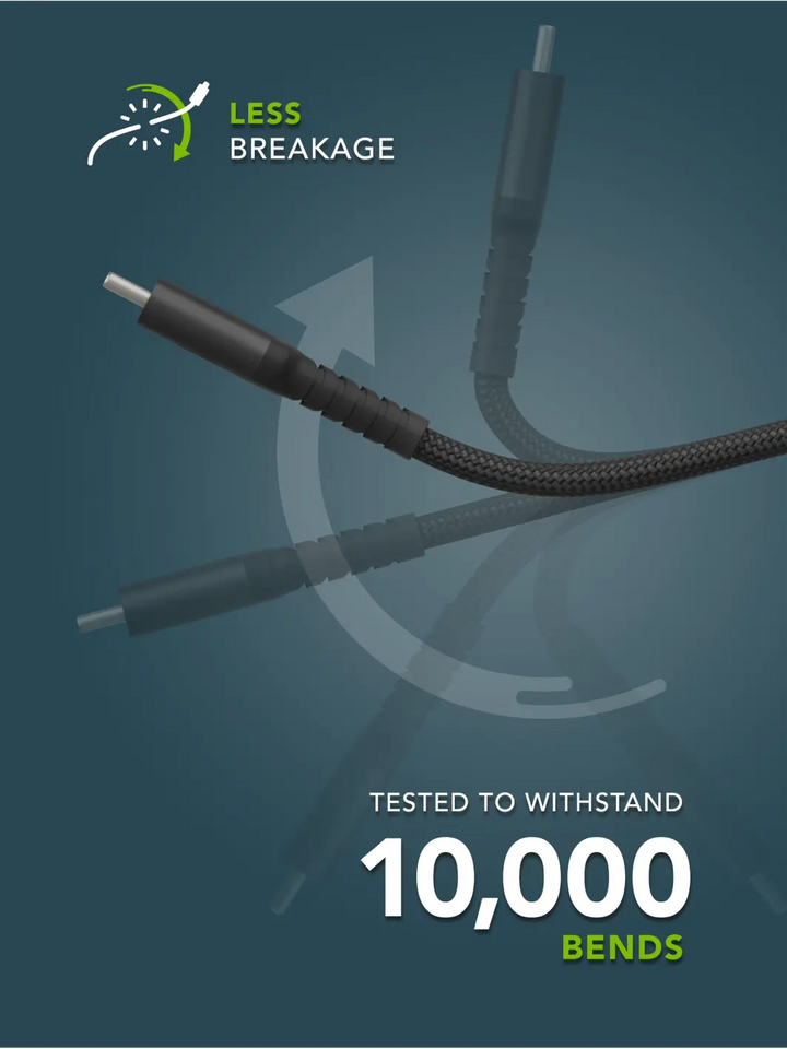 re-charge IT - Cable - Braided - 2m USB-C/USB-C 100W - Black