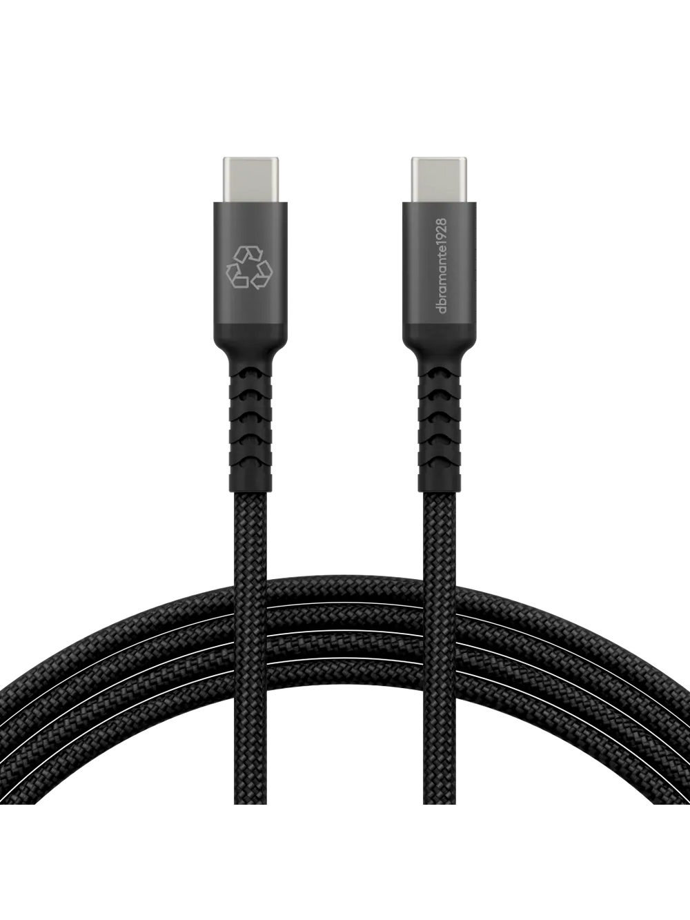 re-charge IT - Cable - Braided - 2m USB-C/USB-C 100W - Black Cable