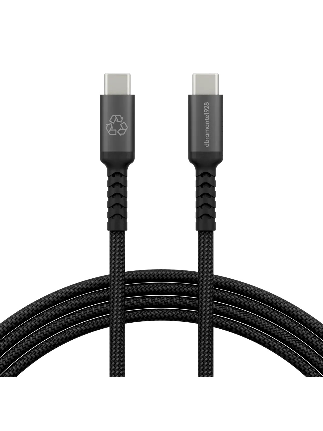 re-charge IT - Cable - Braided - 2m USB-C/USB-C 100W - Black Cable
