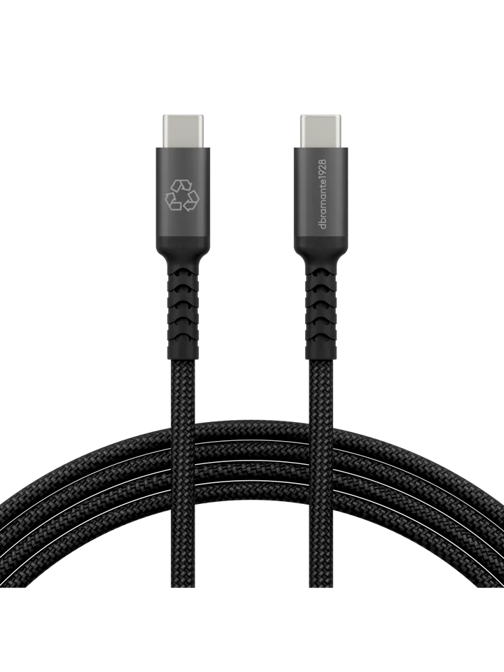 re-charge IT - Cable - Braided - 2m USB-C/USB-C 100W - Black Cable