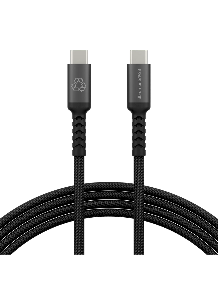 re-charge IT - Cable - Braided - 2m USB-C/USB-C 100W - Black Cable
