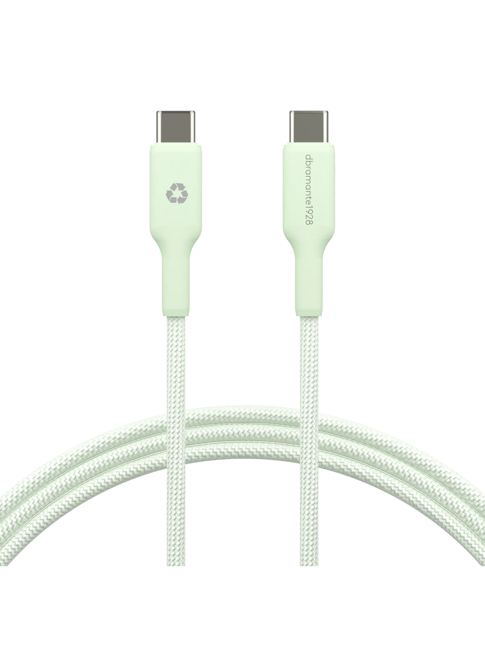 re-charge - Braided Cable 1.5m USB-C to USB-C 60W - Green Cables